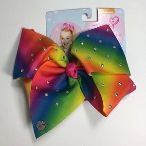 JoJo Siwa Rainbow Hair Bow Clear Rhinestones